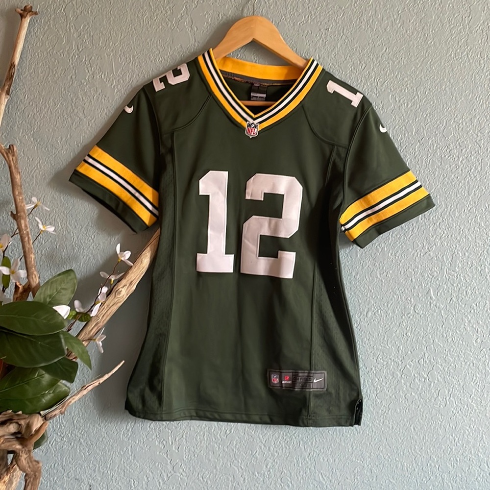 Green Bay Packers  jersey Rogers 12 Nike NFL official womens large